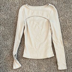 Women's Cream Long Sleeve Top